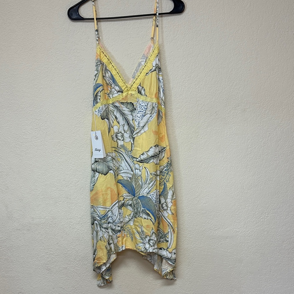 Maaji Yellow Floral Mini Dress - Picture 1 of 4